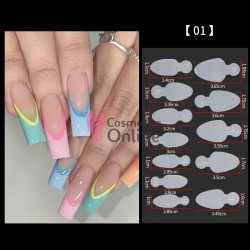 Stickere pentru tipsurile Polygel smart full duet system, Set 12 bucati TD1401